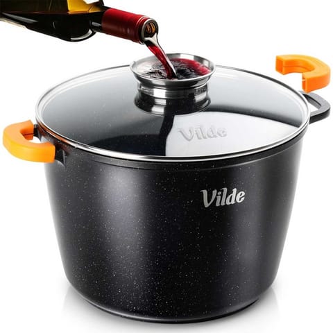 ⁨GARNEK GRANITOWY WYSOKI 9,7L 28cm Z POKRYWĄ Z AROMATYZEREM TERRUNA 199111⁩ w sklepie Wasserman.eu