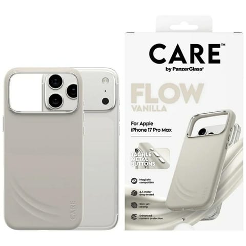 ⁨Etui CARE by PanzerGlass FLOW MagSafe do iPhone 17 Pro Max waniliowy⁩ w sklepie Wasserman.eu