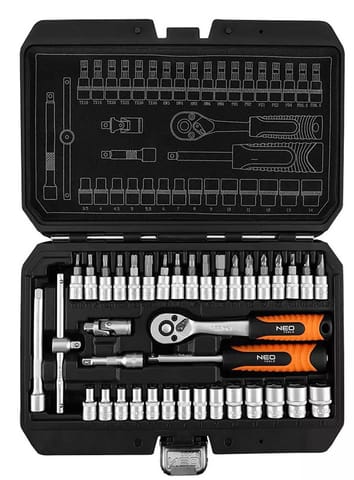 ⁨Zestaw kluczy nasadowych10-232, 38 szt, rozmiar 1/4, walizka, NEO TOOLS⁩ w sklepie Wasserman.eu