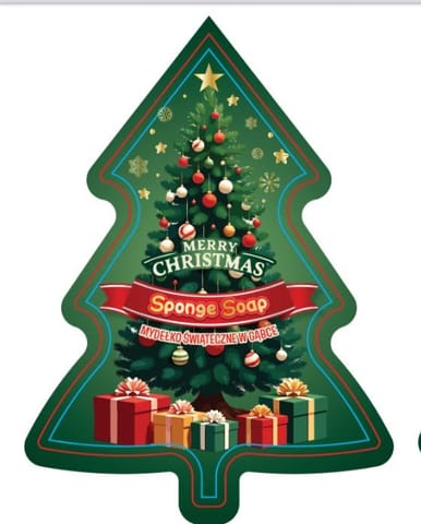 ⁨GĄBKA świąteczna z mydłem Choinka&⁩ w sklepie Wasserman.eu
