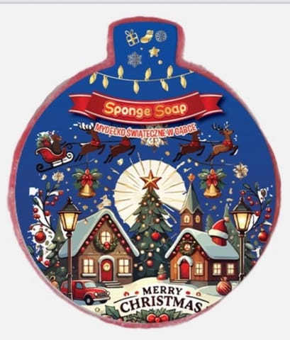 ⁨GĄBKA świąteczna z mydłem Bombka&⁩ w sklepie Wasserman.eu
