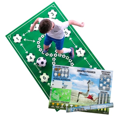 Mata treningowa piłkarska Sprintigo ProMat XXL 180x120 i Zdrapka Piłkarza w sklepie Wasserman.eu