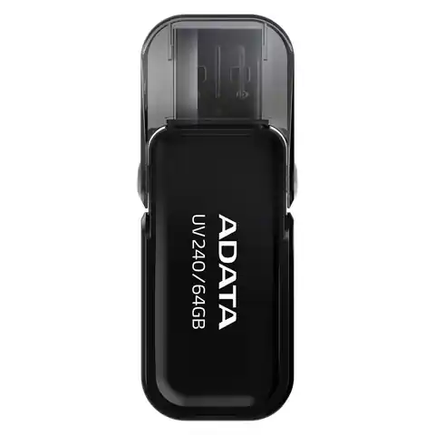 ⁨Pendrive ADATA UV240 AUV240-64G-RBK (64GB; USB 2.0; kolor czarny)⁩ w sklepie Wasserman.eu