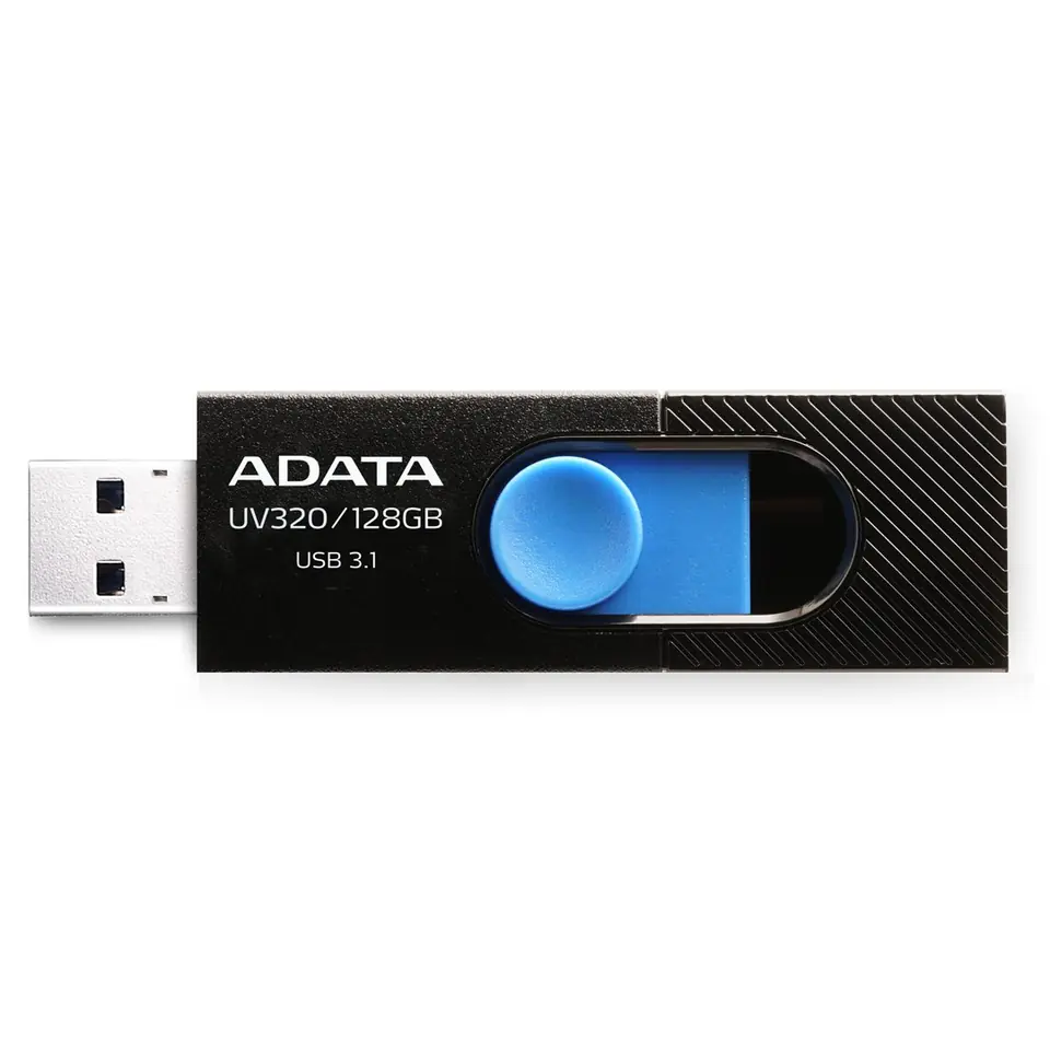 ⁨ADATA FLASHDRIVE UV320 128GB USB3.1 Black-Blue⁩ w sklepie Wasserman.eu