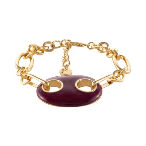 ⁨Bransoletka z malowanym owalnym elementem (B25/LAT/135AU)⁩ w sklepie Wasserman.eu