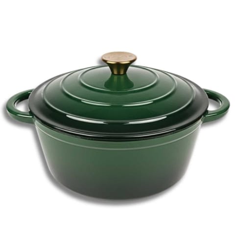 ⁨EMALIOWANY GARNEK ŻELIWNY 22cm 3L HAGE ZIELONY⁩ w sklepie Wasserman.eu