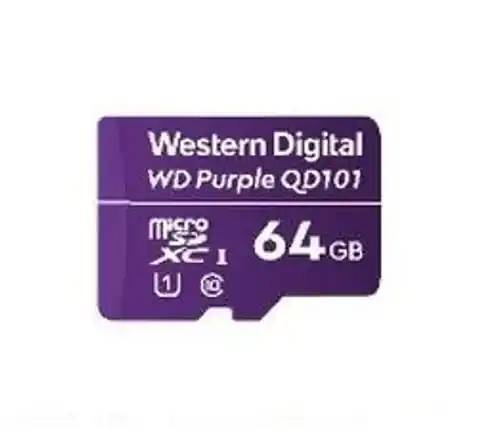 ⁨Karta pamięci WD Purple microSDXC WDD064G1P0C (64GB; Class 10, Class U1)⁩ w sklepie Wasserman.eu