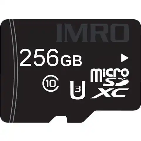 ⁨IMRO MICROSDXC 10/256GB UHS-3 ADP memory card Class 10⁩ at Wasserman.eu