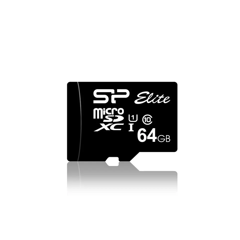 ⁨Karta pamięci Silicon Power microSDXC Elite 64GB CL10 UHS-1 (U1) + ADAPTER microSD-SD (SP064GBSTXBU1V10SP)⁩ w sklepie Wasserman.eu