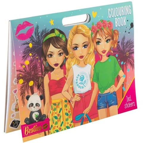 ⁨Kolorowanka Moda + naklejki 140004 BESTIES⁩ w sklepie Wasserman.eu