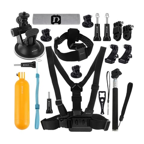 ⁨Puluz Set of 20 accessories for PKT18 action cameras⁩ at Wasserman.eu