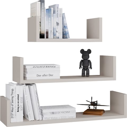 ⁨Półka Wisząca MOBI 3P Komplet 3x – Nowoczesne Półki Ścienne KASZMIR BEŻ⁩ w sklepie Wasserman.eu