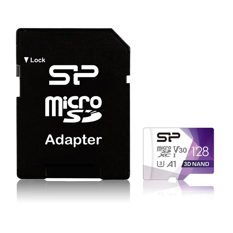 ⁨Karta pamięci Silicon Power microSDXC Superior Pro 128GB V30 UHS-1 U3 A1 + ADAPTER microSD-SD⁩ w sklepie Wasserman.eu