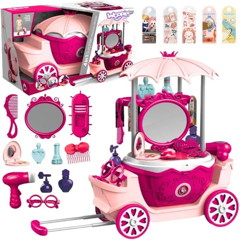 ⁨WOOPIE Salon Piękności Urody Toaletka na Kółkach Wózek Wlizka 31 akc. 4w1⁩ w sklepie Wasserman.eu