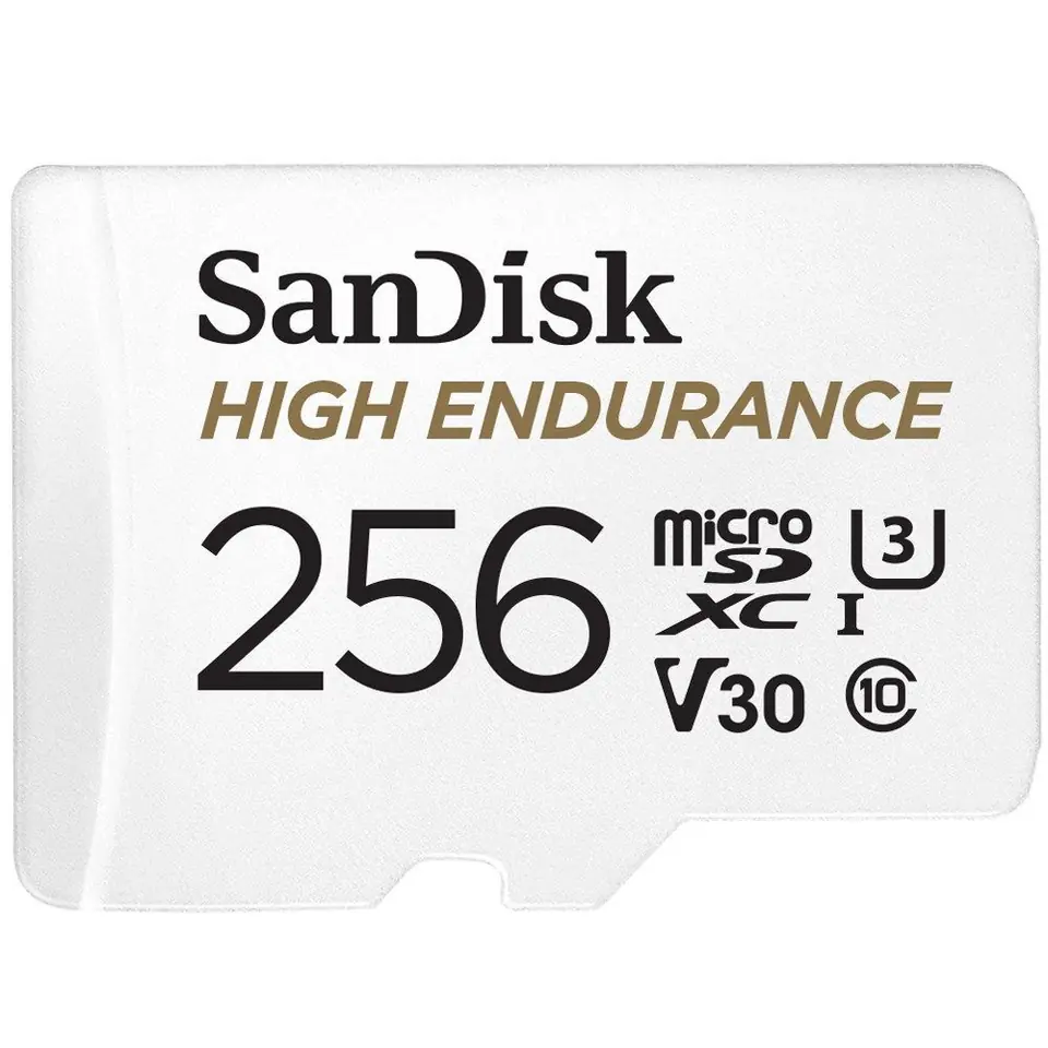 ⁨High Endurance microSDXC 256GB V30 z adapterem (rejestratory i monitoring)⁩ w sklepie Wasserman.eu