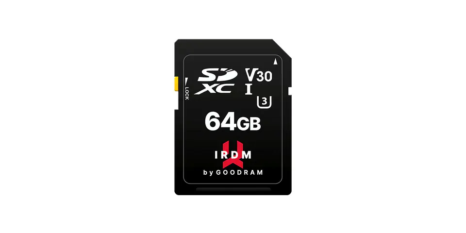 ⁨Karta mSDXC GOODRAM 64GB IRDM UHS I U3 A2 + adapter⁩ w sklepie Wasserman.eu