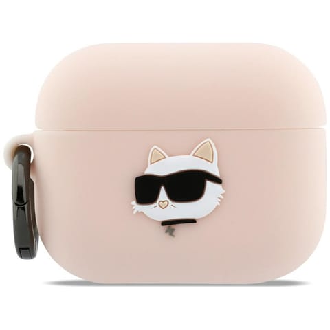 ⁨Etui Karl Lagerfeld Silicone Chaupette   Head 3D do AirPods Pro 3 różowy⁩ w sklepie Wasserman.eu