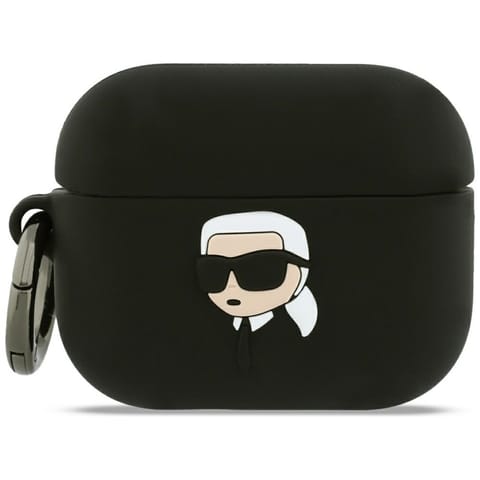 ⁨Etui Karl Lagerfeld Silicone Karl Head   3D do AirPods Pro 3 czarny⁩ w sklepie Wasserman.eu