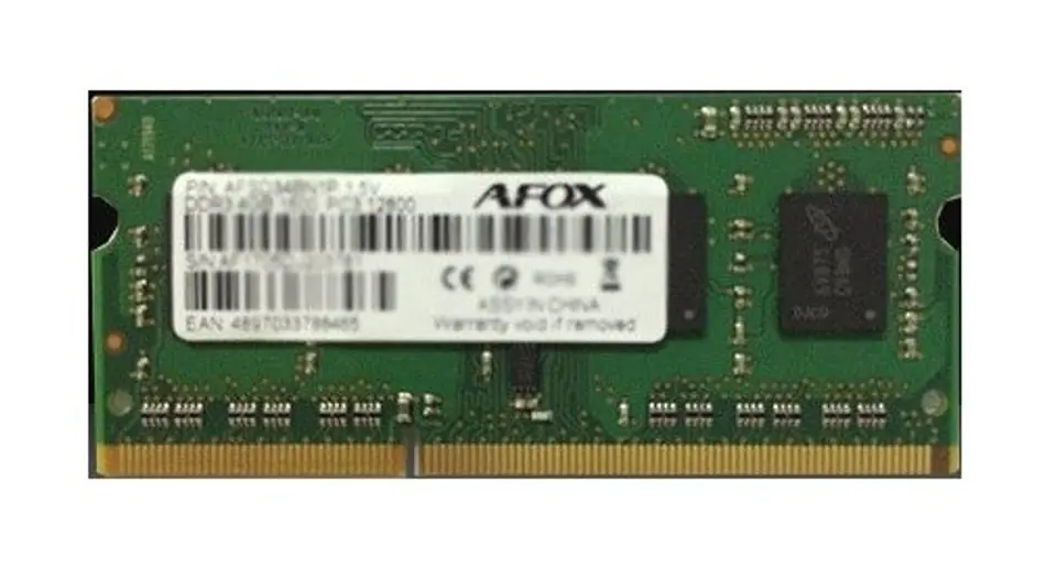 AFOX SO-DIMM DDR3 8GB memory module 1600 MHz at Wasserman.eu