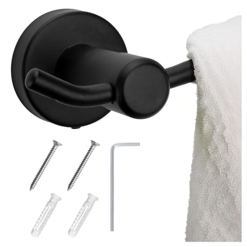 ⁨Wieszak na ręczniki loftowy Giaras czarny⁩ w sklepie Wasserman.eu