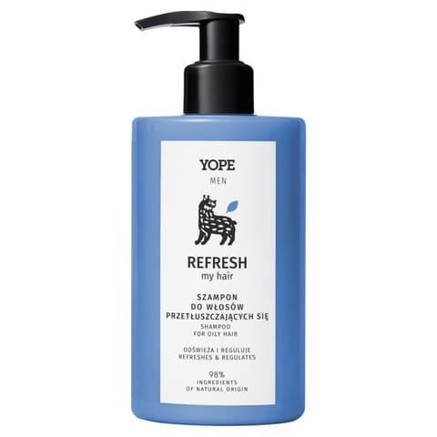 ⁨YOPE MEN REFRESH Szampon wł.przetłuszcz.300ml&⁩ w sklepie Wasserman.eu