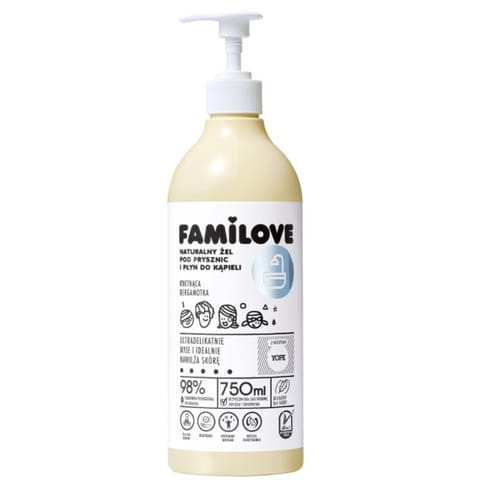 ⁨YOPE Familove Naturalny Żel pod prysznic i płyn do kąpieli - Kwitnąca Bergamotka 750 ml⁩ w sklepie Wasserman.eu