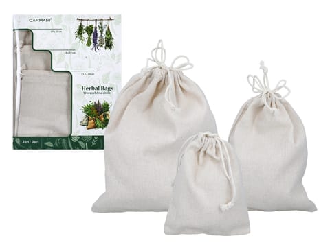 ⁨Kpl. 3 woreczków na zioła (CARMANI)⁩ w sklepie Wasserman.eu