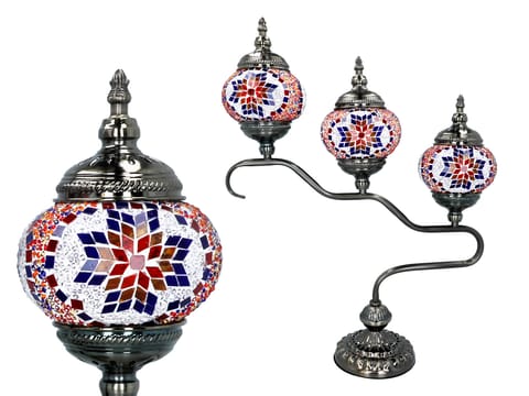 ⁨Lampa stołowa - klosz pojedynczy, wielokolorowy⁩ w sklepie Wasserman.eu