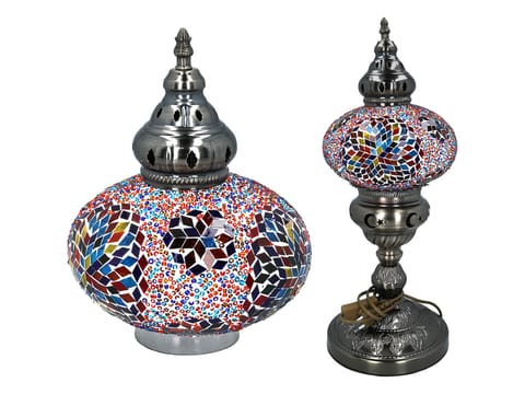 ⁨Lampa stołowa - klosz pojedynczy, wielokolorowy⁩ w sklepie Wasserman.eu