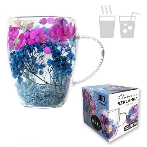 ⁨Szklanka termiczna z kwiatami w środku 300ml 1szt SZK194⁩ w sklepie Wasserman.eu
