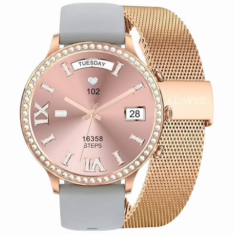 ⁨SMARTWATCH DAMSKI GRAVITY GT5-8 - DODATKOWY PASEK (sg043h)⁩ w sklepie Wasserman.eu