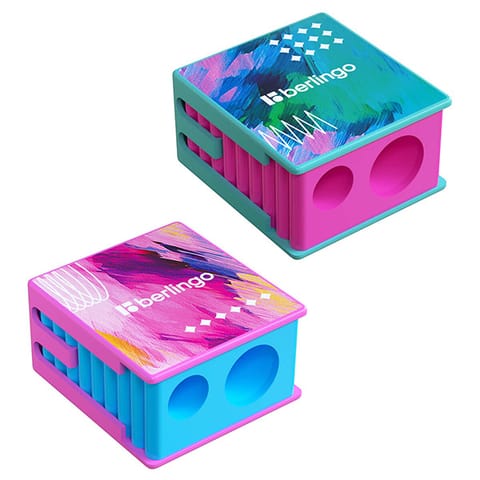 ⁨Berlingo, temperówka dwu-otworowa Collision XS, color, 18szt⁩ w sklepie Wasserman.eu