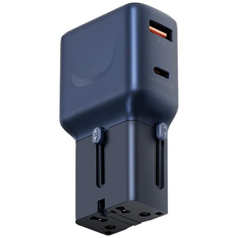 ⁨Ładowarka sieciowa Energea TravelGo      Adapter 35 USB-A/USB-C 35W niebieski⁩ w sklepie Wasserman.eu