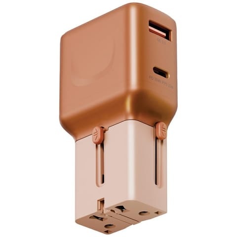 ⁨Ładowarka sieciowa Energea TravelGo      Adapter 35 USB-A/USB-C 35W pomarańczowy⁩ w sklepie Wasserman.eu