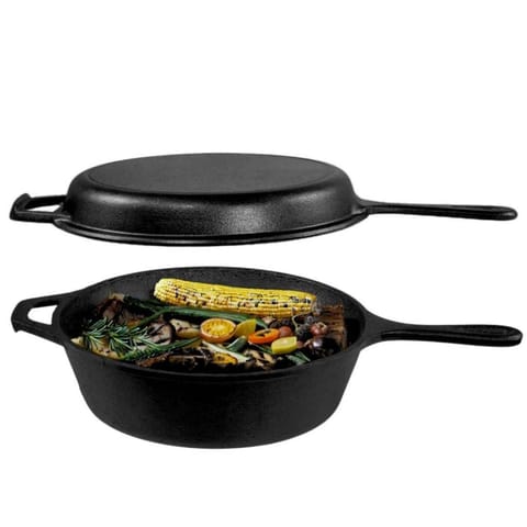 ⁨RONDEL ŻELIWNY Z PATETLNIĄ 3w1 HAGE RONDEL PATELNIA BRYTFANNA⁩ w sklepie Wasserman.eu