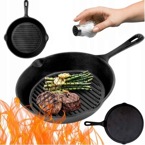 ⁨PATELNIA ŻELIWNA GRILLOWA HAGE 26cm INDUKCJA⁩ w sklepie Wasserman.eu