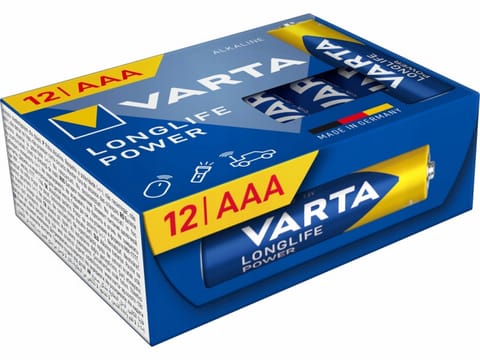 ⁨BATERIE ALKALICZNE VARTA R3 (AAA) LONGLIFE POWER 12szt NEW⁩ w sklepie Wasserman.eu