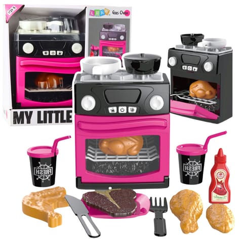 ⁨Kuchenka Zabawkowa Z Piekarnikiem Jedzenie Światła Dźwięki Różowa⁩ w sklepie Wasserman.eu