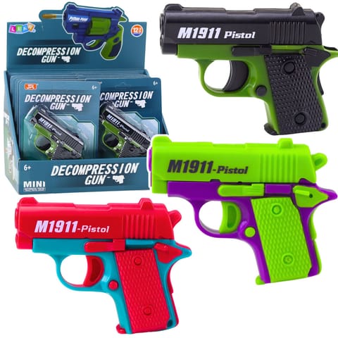 ⁨Mini Pistolet Zabawkowy Dla Dzieci 8 Nabojów Magazynek 12,5 x 8,5 cm Mix⁩ w sklepie Wasserman.eu