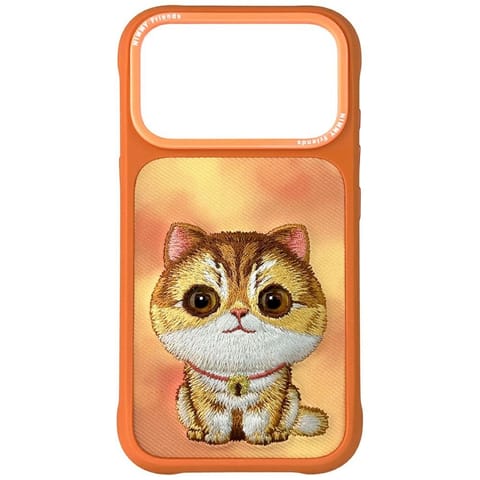 ⁨Etui Nimmy Big Eyed Pet 2.0 Cat do       iPhone 17 Pro pomarańczowy⁩ w sklepie Wasserman.eu