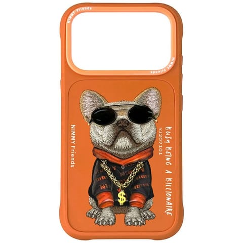 ⁨Etui Nimmy Glasses Cool Dog do iPhone 17 Pro pomarańczowy⁩ w sklepie Wasserman.eu