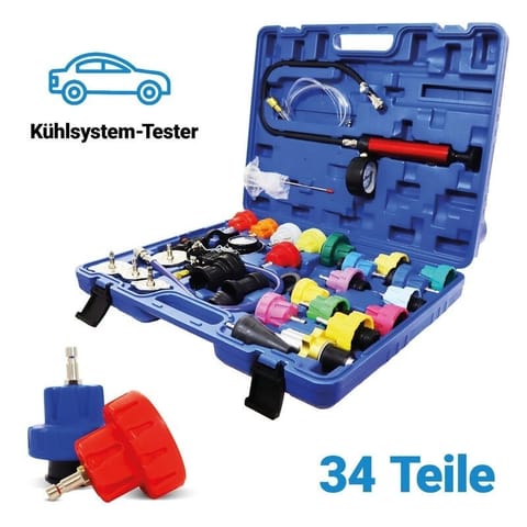 ⁨Bituxx 34‑częściowy tester układu chłodzenia - ciśnieniowy test szczelności i napełnianie chłodnicy⁩ w sklepie Wasserman.eu