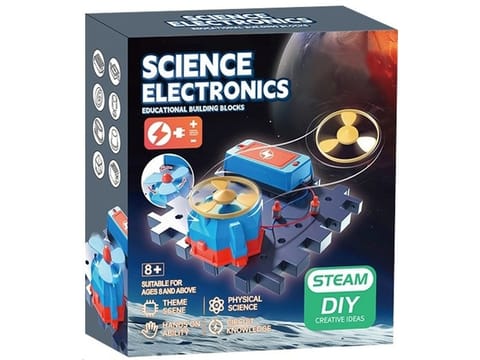 ⁨Zestaw Do Eksperymentów Naukowych Wiatrak Wiatraczek Śmigło Zabawka Naukowa Eksperyment Obwód Elektroniczny⁩ w sklepie Wasserman.eu