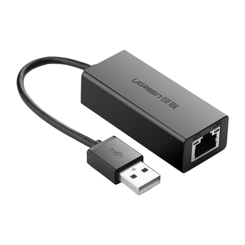 ⁨Adapter Ethernet Ugreen CR110 USB-C do RJ45 100Mbs (czarny)⁩ w sklepie Wasserman.eu