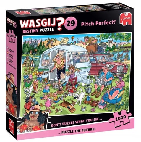 ⁨Puzzle 1000 Wasgij Jumbo Retro na kampingu⁩ w sklepie Wasserman.eu
