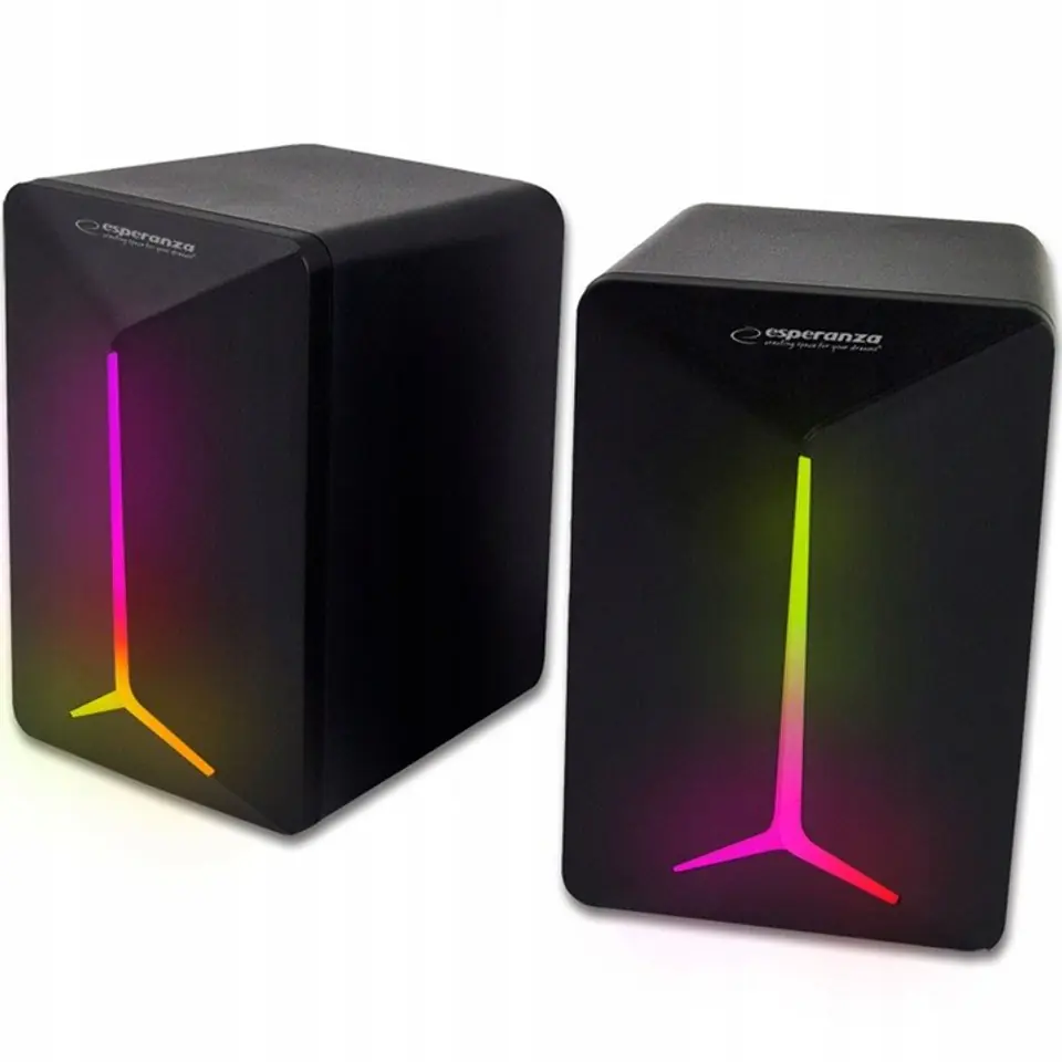 ⁨ESPERANZA USB SPEAKERS 2.0 LED RAINBOW FREVO EGS105⁩ at Wasserman.eu