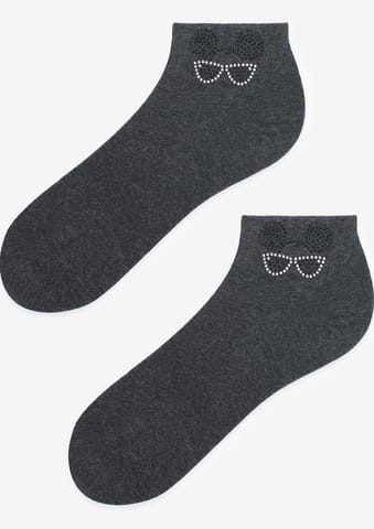 ⁨SKARPETY MARILYN DAMSKIE DIAMOND GLASSES (kolor DARK GREY, rozmiar 36-40)⁩ w sklepie Wasserman.eu