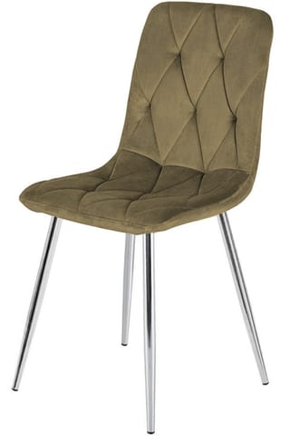 ⁨Krzesło tapicerowane BORGO VELVET BROWN SILVER⁩ w sklepie Wasserman.eu