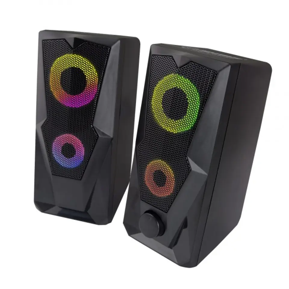 ⁨Esperanza EGS103 Speakers 2.0 LED Black 6W⁩ at Wasserman.eu