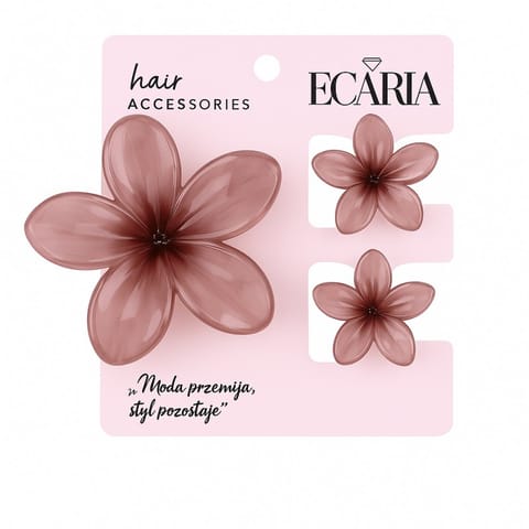 ⁨Zestaw spinek do włosów klamer 3w1, kwiat XL + 2 szt. mini spinek SP440⁩ w sklepie Wasserman.eu